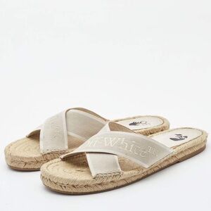 Off-White Beige Espadrille Sandals